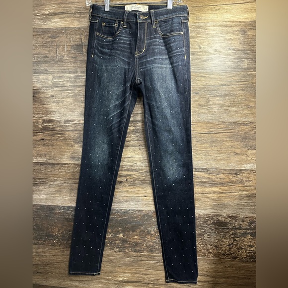 Abercrombie & Fitch Blue Skinny Jeans with Jems - Picture 1 of 5